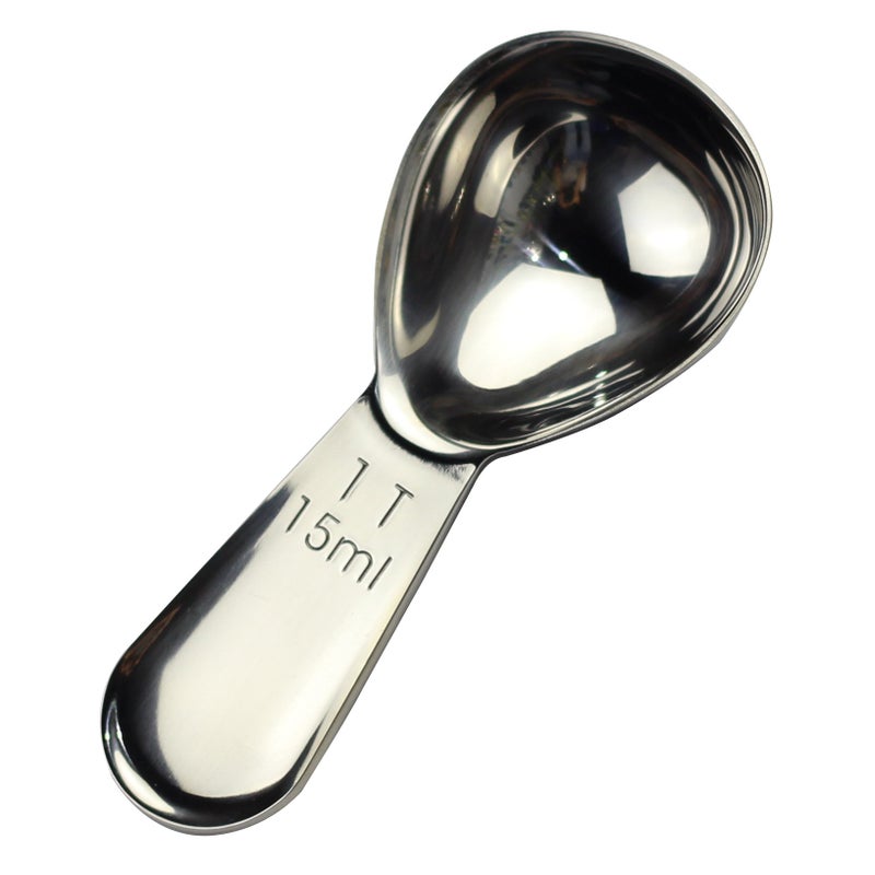 CoaGu Short Handle Coffee Scoop 15ml (1 Tbsp) - Stainless Steel Measuring Spoon for Ground Coffee, Spices & Protein Powder - Compact Design Fits Small Jars, Dishwasher Safe & Rust-Resistant - Image 1